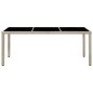 vidaXL Set comedor de jardín 9 piezas y cojines ratán sintético beige vidaXL Set comedor de jardín 9 piezas y cojines ratán sintético beige