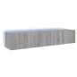 vidaXL Muebles TV de pared con luces LED 2 uds gris Sonoma 80x35x31 cm vidaXL Muebles TV de pared con luces LED 2 uds gris Sonoma 80x35x31 cm