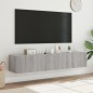 vidaXL Muebles TV de pared con luces LED 2 uds gris Sonoma 80x35x31 cm vidaXL Muebles TV de pared con luces LED 2 uds gris Sonoma 80x35x31 cm
