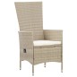 vidaXL Set comedor de jardín 9 piezas y cojines ratán sintético beige vidaXL Set comedor de jardín 9 piezas y cojines ratán sintético beige