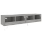 vidaXL Muebles TV de pared con luces LED 2 uds gris Sonoma 80x35x31 cm vidaXL Muebles TV de pared con luces LED 2 uds gris Sonoma 80x35x31 cm