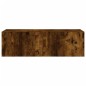 vidaXL Mueble de TV de pared con luces LED roble ahumado 100x35x31 cm vidaXL Mueble de TV de pared con luces LED roble ahumado 100x35x31 cm