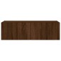 vidaXL Mueble de TV de pared con luces LED marrón roble 100x35x31 cm