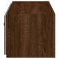 vidaXL Mueble de TV de pared con luces LED marrón roble 100x35x31 cm