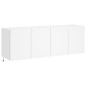 vidaXL Muebles de TV de pared con luces LED 2 uds blanco 60x35x41 cm