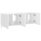 vidaXL Muebles de TV de pared con luces LED 2 uds blanco 60x35x41 cm