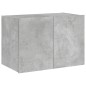vidaXL Mueble de TV de pared con luces LED gris hormigón 60x35x41 cm vidaXL Mueble de TV de pared con luces LED gris hormigón 60x35x41 cm
