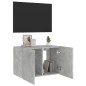 vidaXL Mueble de TV de pared con luces LED gris hormigón 60x35x41 cm vidaXL Mueble de TV de pared con luces LED gris hormigón 60x35x41 cm