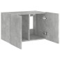 vidaXL Mueble de TV de pared con luces LED gris hormigón 60x35x41 cm vidaXL Mueble de TV de pared con luces LED gris hormigón 60x35x41 cm