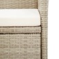 vidaXL Set comedor de jardín 9 piezas y cojines ratán sintético beige vidaXL Set comedor de jardín 9 piezas y cojines ratán sintético beige