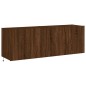 vidaXL Muebles TV de pared luces LED 2 uds marrón roble 60x35x41 cm