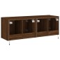 vidaXL Muebles TV de pared luces LED 2 uds marrón roble 60x35x41 cm