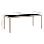 vidaXL Set comedor de jardín 9 piezas y cojines ratán sintético beige vidaXL Set comedor de jardín 9 piezas y cojines ratán sintético beige