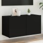 vidaXL Mueble de TV de pared con luces LED negro 80x35x41 cm vidaXL Mueble de TV de pared con luces LED negro 80x35x41 cm