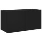 vidaXL Mueble de TV de pared con luces LED negro 80x35x41 cm vidaXL Mueble de TV de pared con luces LED negro 80x35x41 cm