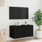 vidaXL Mueble de TV de pared con luces LED negro 80x35x41 cm vidaXL Mueble de TV de pared con luces LED negro 80x35x41 cm