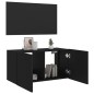 vidaXL Mueble de TV de pared con luces LED negro 80x35x41 cm vidaXL Mueble de TV de pared con luces LED negro 80x35x41 cm