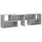 vidaXL Mueble de TV madera contrachapada gris hormigón 149x30x52 cm