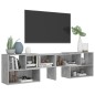 vidaXL Mueble de TV madera contrachapada gris hormigón 149x30x52 cm