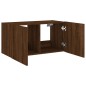vidaXL Mueble de TV de pared con luces LED marrón roble 80x35x41 cm vidaXL Mueble de TV de pared con luces LED marrón roble 80x35x41 cm