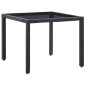 vidaXL Juego de comedor de jardín 5 piezas ratán sintético negro