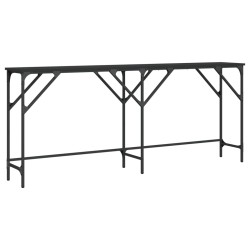 vidaXL Mesa consola madera de ingeniería negra 180x29x75 cm