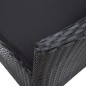 vidaXL Juego de comedor de jardín 5 piezas ratán sintético negro