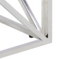 vidaXL Mesa de centro plateada acero inoxidable y vidrio templado vidaXL Mesa de centro plateada acero inoxidable y vidrio templado