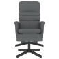 vidaXL Sillón reclinable con reposapiés cuero sintético gris vidaXL Sillón reclinable con reposapiés cuero sintético gris