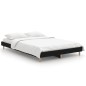 vidaXL Estructura de cama de madera contrachapada negra 120x190 cm