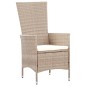 vidaXL Set comedor de jardín 7 piezas y cojines ratán sintético beige