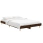vidaXL Estructura de cama madera contrachapada roble ahumado 120x190cm vidaXL Estructura de cama madera contrachapada roble ahumado 120x190cm