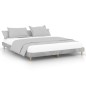 vidaXL Estructura de cama madera contrachapada gris hormigón 150x200cm vidaXL Estructura de cama madera contrachapada gris hormigón 150x200cm