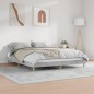 vidaXL Estructura de cama madera contrachapada gris hormigón 150x200cm vidaXL Estructura de cama madera contrachapada gris hormigón 150x200cm
