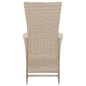 vidaXL Set comedor de jardín 7 piezas y cojines ratán sintético beige