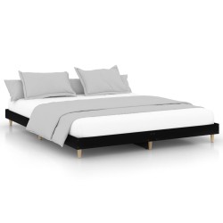 vidaXL Estructura de cama madera contrachapada negra 120x200 cm