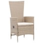 vidaXL Set comedor de jardín 7 piezas y cojines ratán sintético beige
