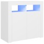 vidaXL Aparador con luces LED gris brillante 80x35x75 cm vidaXL Aparador con luces LED gris brillante 80x35x75 cm