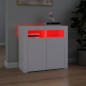 vidaXL Aparador con luces LED gris brillante 80x35x75 cm vidaXL Aparador con luces LED gris brillante 80x35x75 cm