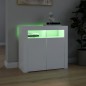 vidaXL Aparador con luces LED gris brillante 80x35x75 cm vidaXL Aparador con luces LED gris brillante 80x35x75 cm
