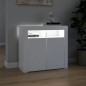 vidaXL Aparador con luces LED gris brillante 80x35x75 cm vidaXL Aparador con luces LED gris brillante 80x35x75 cm