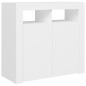 vidaXL Aparador con luces LED gris brillante 80x35x75 cm vidaXL Aparador con luces LED gris brillante 80x35x75 cm
