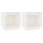 vidaXL Mesitas de noche 2 uds madera maciza de pino blanco 40x30x40 cm vidaXL Mesitas de noche 2 uds madera maciza de pino blanco 40x30x40 cm