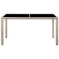 vidaXL Set comedor de jardín 7 piezas y cojines ratán sintético beige