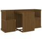 vidaXL Juego de balcón 2 plazas madera maciza de pino marrón miel vidaXL Juego de balcón 2 plazas madera maciza de pino marrón miel