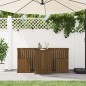 vidaXL Juego de balcón 2 plazas madera maciza de pino marrón miel vidaXL Juego de balcón 2 plazas madera maciza de pino marrón miel
