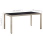vidaXL Set comedor de jardín 7 piezas y cojines ratán sintético beige