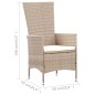vidaXL Set comedor de jardín 7 piezas y cojines ratán sintético beige