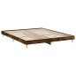 vidaXL Estructura de cama madera contrachapada roble ahumado 100x200cm