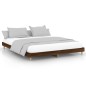 vidaXL Estructura de cama madera contrachapada marrón roble 200x200 cm vidaXL Estructura de cama madera contrachapada marrón roble 200x200 cm